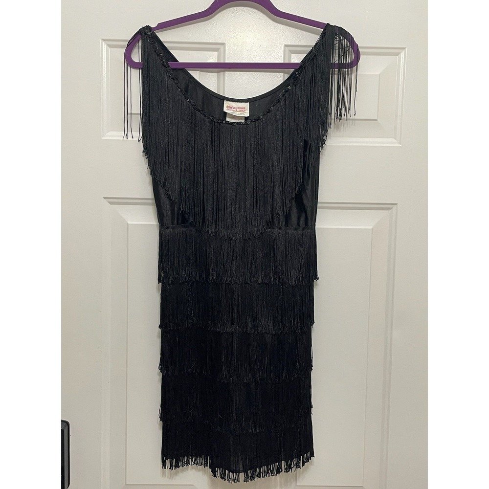 California Costumes Fringed Women's Fashion Flapper 1920 Black Size S Halloween